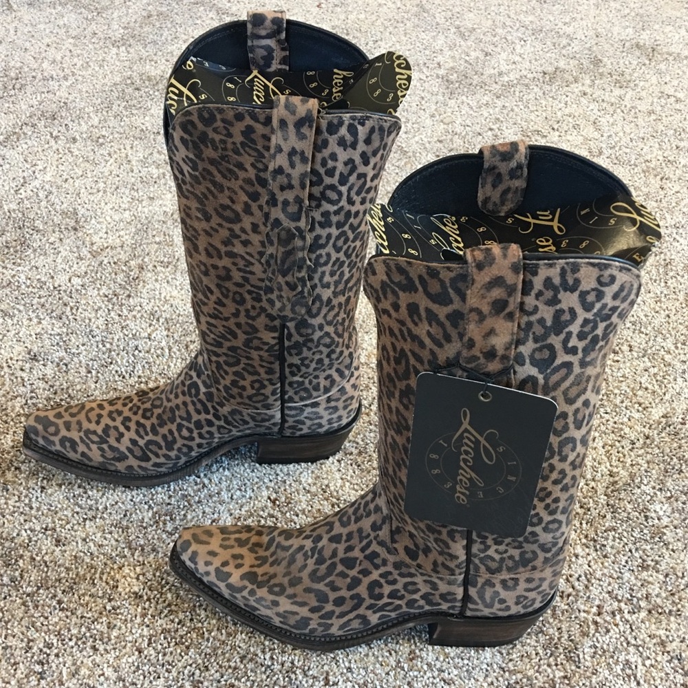 Lucchese Leopard Print Cowboy Boot